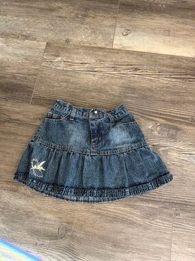 Disney Tinkerbell Blue Denim Ruffled Skirt‎